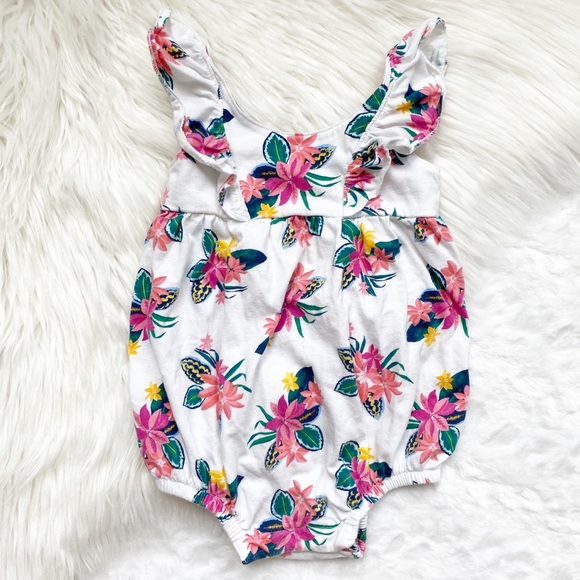 Old Navy Other - •3/$12• Old Navy Floral Ruffle Bodysuit